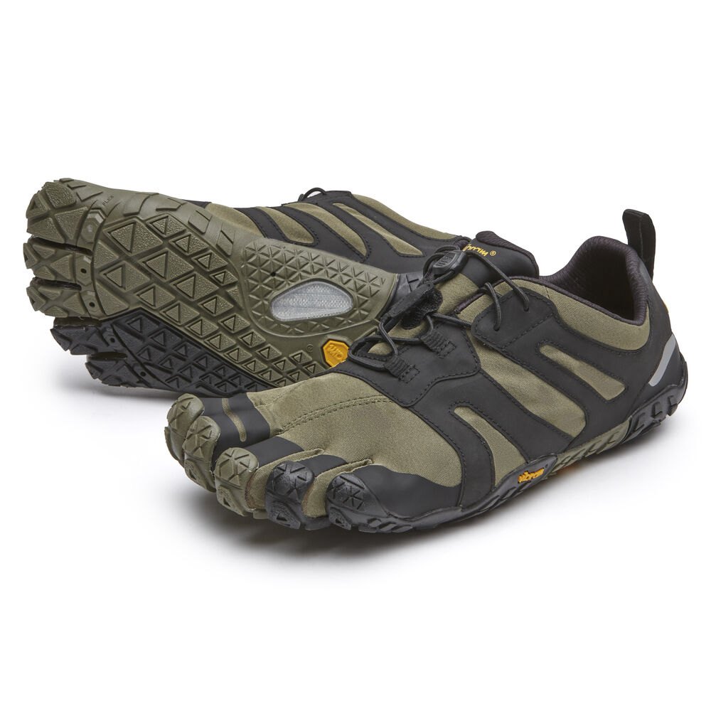 Vibram FiveFingers Dame Trailsko Olivengrøn/Sort - V-Trail 2.0 - 4139JTUXV